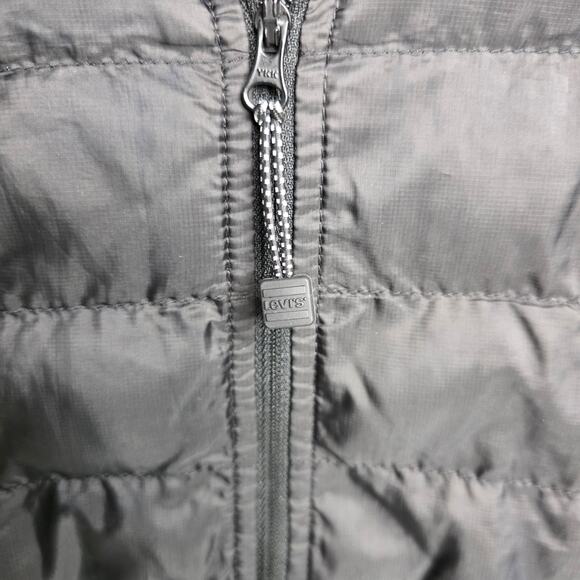 Levi's, Black Puffer down Full Zip light jacket, Men's XL - Picture 4 of 7